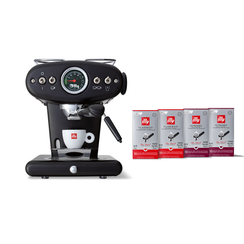 X1 Anniversary E.S.E. Pod & Ground Coffee Machine Bundle - Black